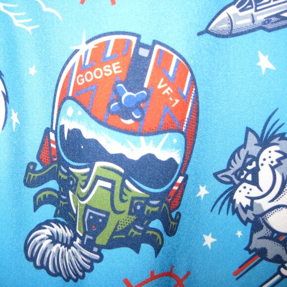 Roosevelts Top Gun Wingman RSVLTS Shirt Men's Blue Maverick Goose Size 4 -5 XL - Picture 9 of 12